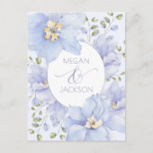 Carte Postale Mariage de fleurs douces violettes en fleurs (Devant)