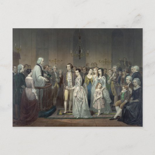 Carte postale mariage de George Washington (Devant)