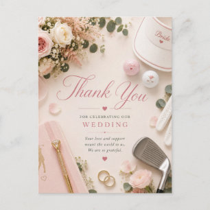 Carte Postale Mariage de golf