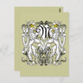 Carte Postale Mariage de la Renaissance Lion Rampant (Devant / Derrière)