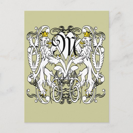 Carte Postale Mariage de la Renaissance Lion Rampant (Devant)