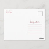 Carte postale Mariage de même amour mignonne coeur (Dos)