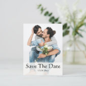 Carte Postale Mariage de même sexe photo Gay Save the Date (Debout devant)