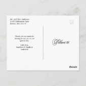 Carte Postale Mariage de Merci classique (Dos)