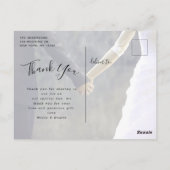 Carte Postale Mariage de Merci Collage de photos de script simpl (Dos)