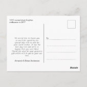 Carte postale Mariage de Merci de calligraphie bla (Dos)