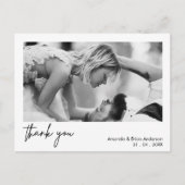 Carte postale Mariage de Merci de calligraphie bla (Devant)