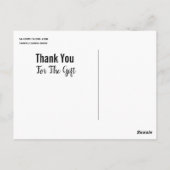 Carte Postale Mariage de Merci de vintage (Dos)