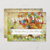 Carte Postale Mariage de Merci forestier enchanté (Devant / Derrière)