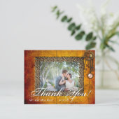 Carte Postale Mariage de Merci photo Steampunk vintage (Debout devant)