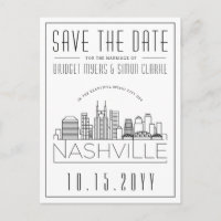 Mariage de Nashville | Skyline stylisée Enregistre