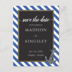 Carte Postale Mariage de navigation de bateau ancre formidable