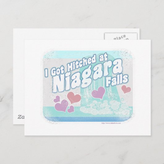 Carte Postale Mariage de Niagara Falls (Devant / Derrière)