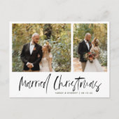 Carte Postale Mariage de Noël marié simple Faire-part (Devant)