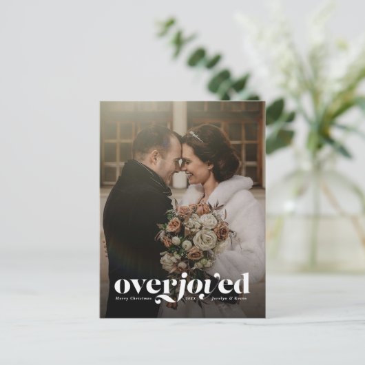 Carte postale mariage de Noël ravi (Debout devant)