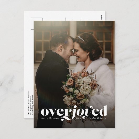 Carte postale mariage de Noël ravi (Devant / Derrière)