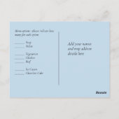 Carte Postale MARIAGE de Parties scintillant bleue BUDGET (Dos)