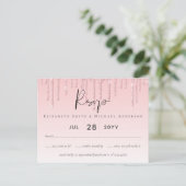 Carte Postale MARIAGE de Parties scintillant rose (Debout devant)