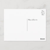 Carte Postale Mariage de peinture noir et blanc Merci (Dos)