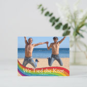 Carte Postale Mariage de photo Sexe Arc-en-ciel Faire-part (Debout devant)