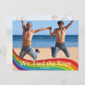 Carte Postale Mariage de photo Sexe Arc-en-ciel Faire-part (Devant / Derrière)