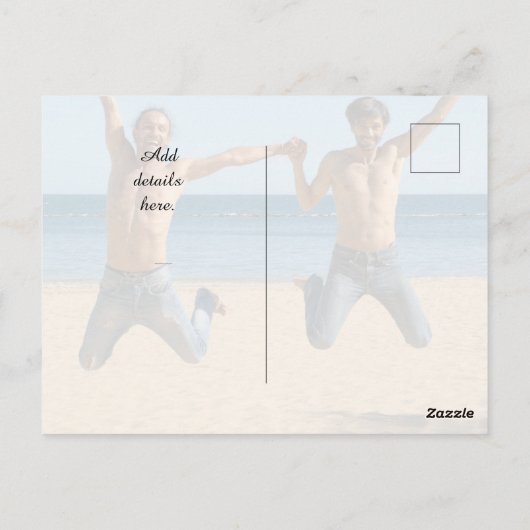 Carte Postale Mariage de photo Sexe Arc-en-ciel Faire-part (Dos)