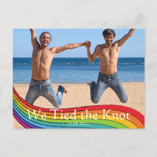 Carte Postale Mariage de photo Sexe Arc-en-ciel Faire-part (Devant)