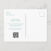 Carte Postale Mariage de plage Enregistrer la date Photo Code QR (Dos)