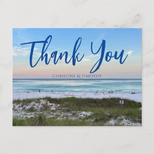 Carte Postale Mariage de plage magnifique au coucher du soleil R (Devant)