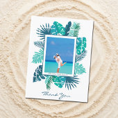Carte Postale Mariage de plage personnalisé avec photo et remerc