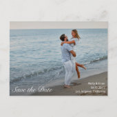Carte Postale Mariage de plage photo Enregistrez la date (Devant)