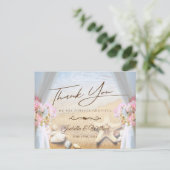 Carte Postale Mariage de plage tropical Merci Starfish (Debout devant)