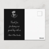 Carte Postale Mariage de remerciement du crâne royal (Dos)