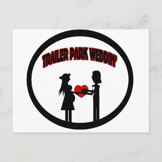 Carte Postale Mariage de remorque (Devant)