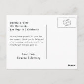 Carte Postale Mariage de roches et de rouleaux (Dos)