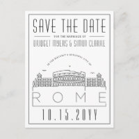 Mariage de Rome | Skyline stylisée Enregistrer la