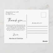 Carte postale Mariage de sable Merci (Dos)