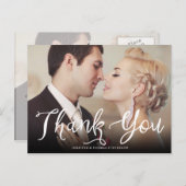 Carte postale Mariage de script chic (Devant / Derrière)