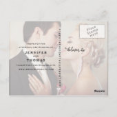 Carte postale Mariage de script chic (Dos)
