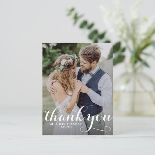 Carte postale Mariage de script de calligraphie (Debout devant)