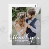 Carte postale Mariage de script de calligraphie (Devant / Derrière)