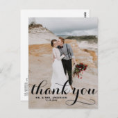 Carte postale Mariage de script de calligraphie (Devant / Derrière)