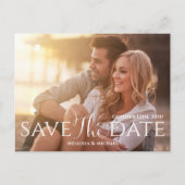 Carte Postale Mariage de script de calligraphie élégante du code (Devant)