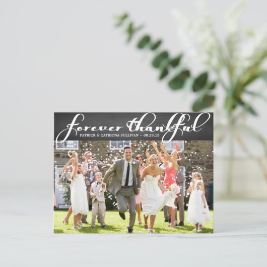 Carte postale Mariage de script de tableau noir (Debout devant)