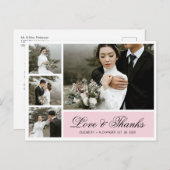 Carte postale Mariage de script élégant du budget (Devant / Derrière)