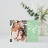Carte postale Mariage de script élégant | Mention (Debout devant)