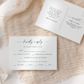 Carte Postale Mariage de script élégant moderne RSVP