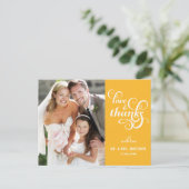 Carte postale Mariage de script élégant | Mustard (Debout devant)