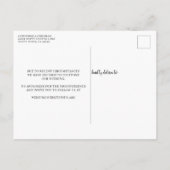 Carte Postale Mariage de script en bois rustique Modifier la dat (Dos)