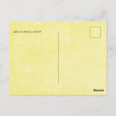 Carte Postale MARIAGE de script jaune Turquoise BUDGET (Dos)